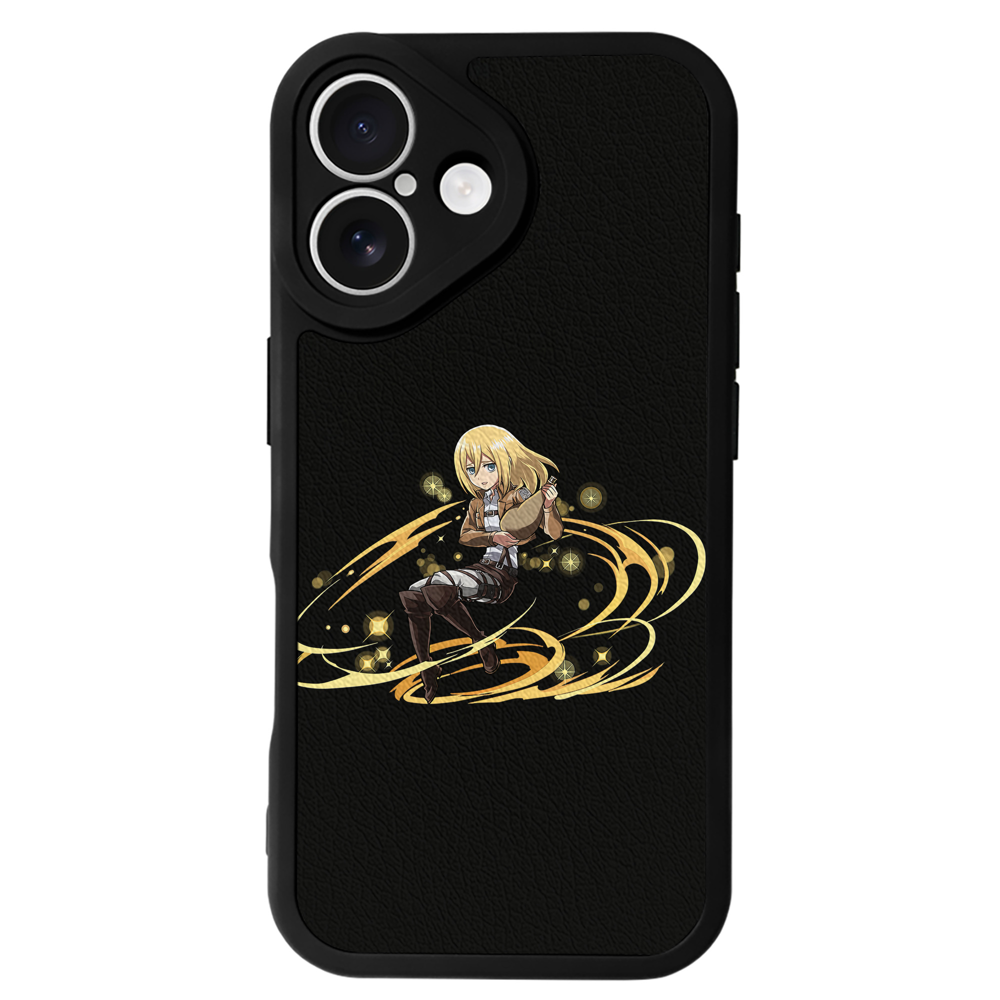 （画像用） 進撃の巨人 クリスタ·レンズ Attack on Titan Christa Lenz 【iPhone 16シリーズ対応】シリコンスマホケース（レザー調） 材質：シリコン